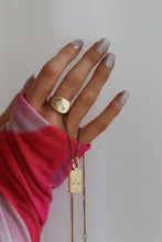 Load image into Gallery viewer, Dainty Thrills diddie collection modelled on Gillian Magee's hand, 9ct gold